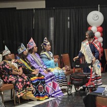 Honored Elder Greets Visiting Royalty